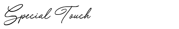 Special Touch font preview